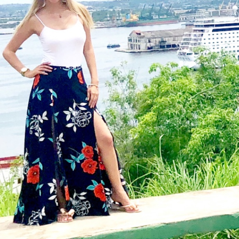 Double split maxi dress